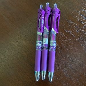 Set of 3 think gel roller pens 0.5 new